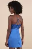 Luxe Reputation Blue Satin Sleeveless Cowl Neck Mini Dress sold by Lulus