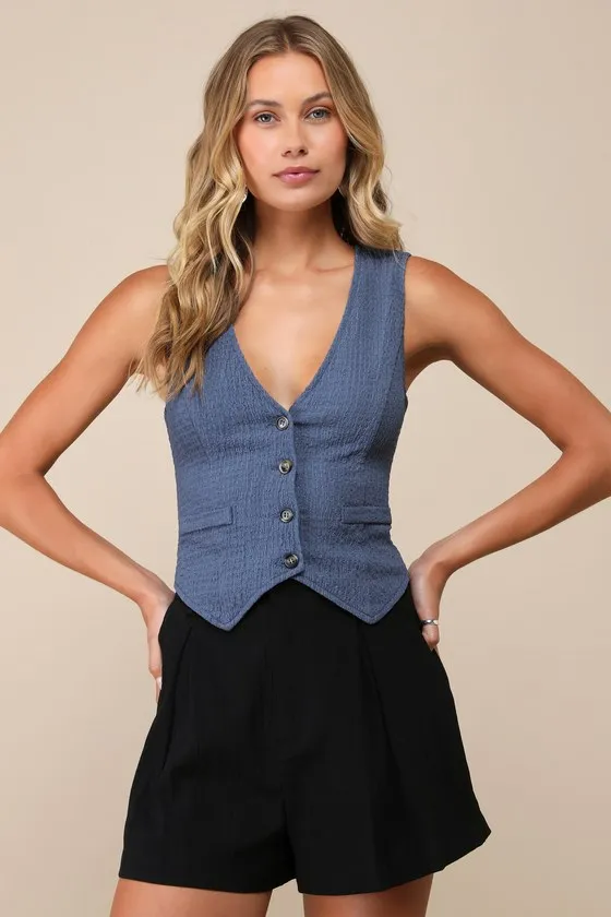Ideal Choice Black Textured High-Rise Shorts sold by Lulus product image thumbnail 2