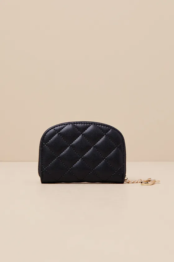 BJadez Black Quilted Cardholder sold by Lulus product image thumbnail 2