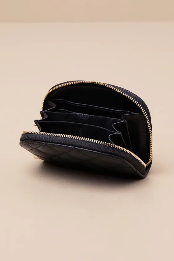 BJadez Black Quilted Cardholder sold by Lulus product image thumbnail 3