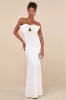 Coveted Glamour White Strapless Bow Mermaid Maxi Dress sold by Lulus