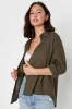 Breezy Energy Olive Green Linen Long Sleeve Button-Up Top sold by Lulus