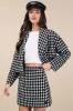 Ada Black and White Houndstooth Mini Skirt sold by Lulus