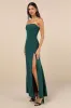 Night of Compliments Emerald Strapless Bustier Maxi Dress sold by Lulus