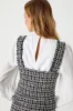 Upscale Instinct Black and Silver Tweed Button-Front Tank Top sold by Lulus