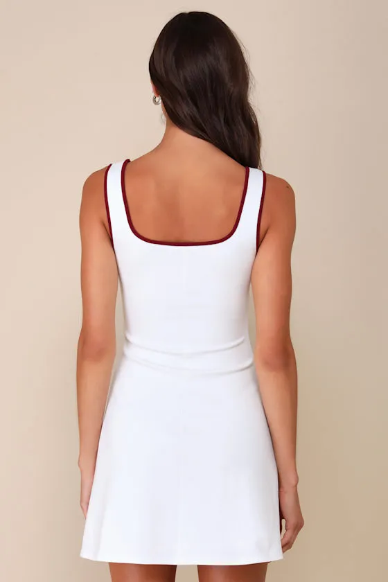 Cutest Allure Ivory Bow Square Neck Sleeveless Mini Dress sold by Lulus product image thumbnail 2