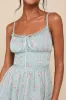 Flirty Dreamer Sage Floral Bustier Lace Ribbon Mini Dress sold by Lulus