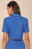 Truly Sophisticated Royal Blue Short Sleeve Cropped Blazer Top sold by Lulus