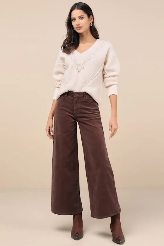 Timeless Option Brown Corduroy Wide-Leg Pants sold by Lulus product image thumbnail 2