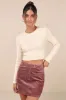 Perfected Cuteness Mauve Corduroy High-Rise Mini Skirt sold by Lulus