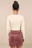 Perfected Cuteness Mauve Corduroy High-Rise Mini Skirt sold by Lulus