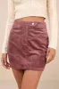 Perfected Cuteness Mauve Corduroy High-Rise Mini Skirt sold by Lulus