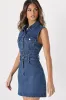 Ready to Charm Medium Wash Denim Mini Dress sold by Lulus