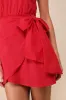 Forever Summer Red One-Shoulder Faux Wrap Mini Dress sold by Lulus