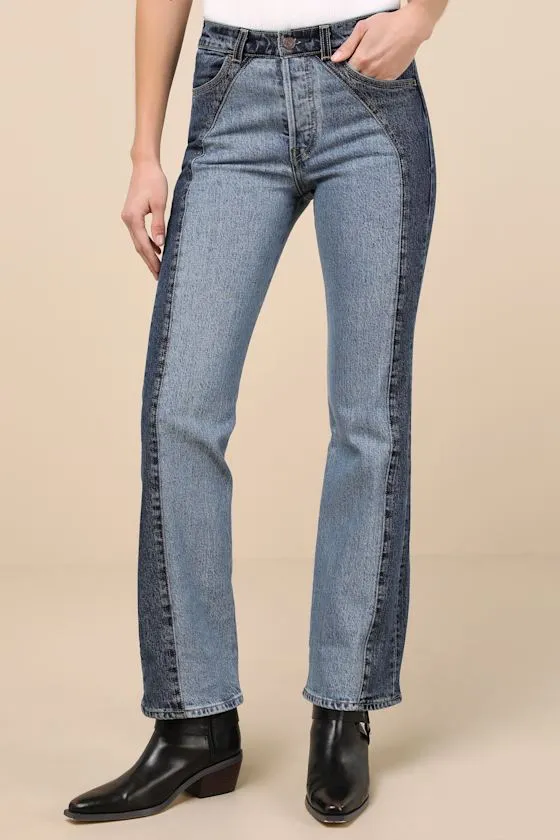 Wedgie Boot Medium Wash Denim High-Rise Jeans sold by Lulus product image thumbnail 2