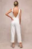 Exceptional Vision White Jacquard Removable Bow Jumpsuit sold by Lulus
