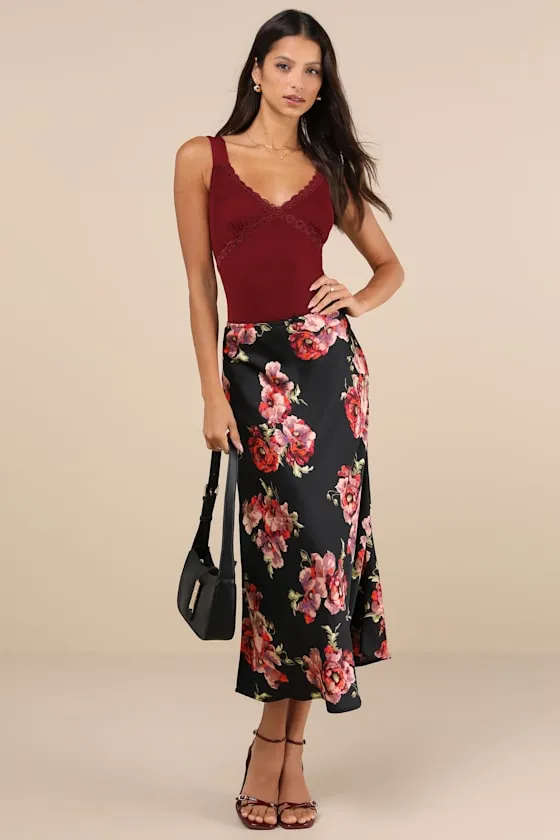 Perfectly Effortless Burgundy Mesh Lace Sleeveless Bodysuit sold by Lulus product image thumbnail 3