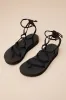 Midform Infinity Black Strappy Flatform Sandals sold by Lulus