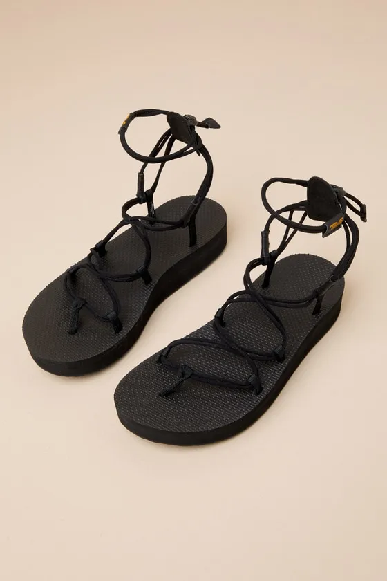 Midform Infinity Black Strappy Flatform Sandals sold by Lulus product image thumbnail 4