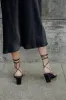 Aliah Black Lace-Up High Heel Sandals sold by Lulus