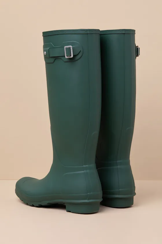 Original Tall Hunter Green Rain Boots sold by Lulus product image thumbnail 2