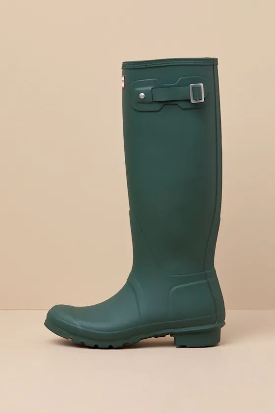 Original Tall Hunter Green Rain Boots sold by Lulus product image thumbnail 3
