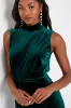 Classic Elegance Emerald Velvet Sleeveless Mock Neck Maxi Dress sold by Lulus