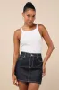 Compelling Trend Dark Wash Denim Mini Skirt sold by Lulus