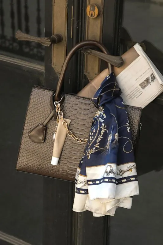 Daily Affirmation Brown Vegan Leather Croc-Embossed Handbag sold by Lulus