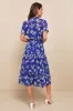 Floral Dressed Up Royal Blue Floral Print Midi Dress sold by Lulus