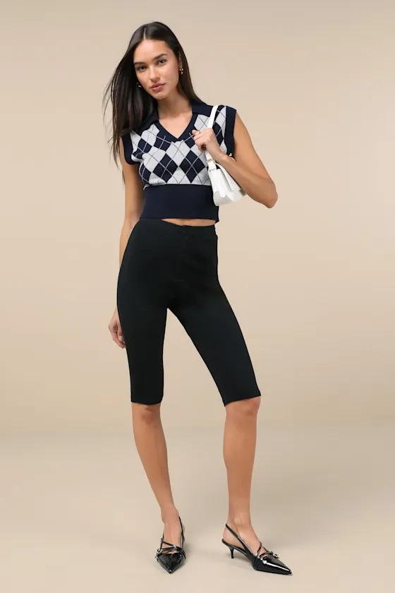 Chic Livin' Black High-Rise Capri Pants sold by Lulus