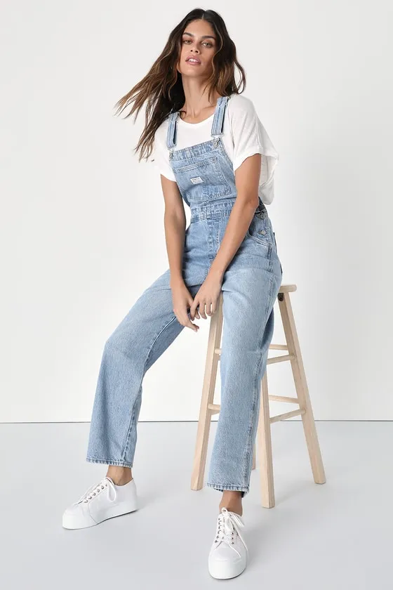 Vintage Medium Wash Overalls sold by Lulus product image thumbnail 4