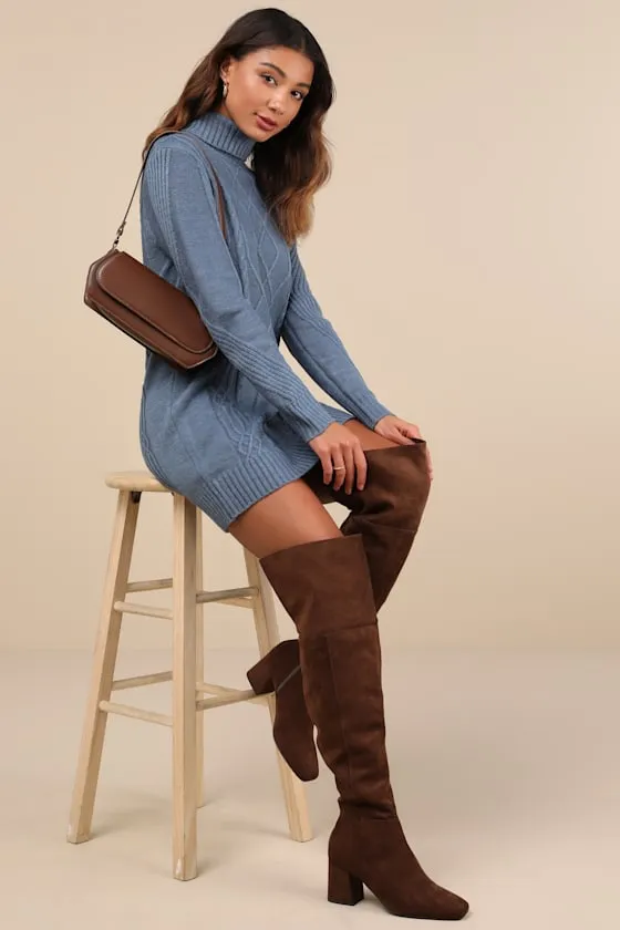 Special Someone Dark Brown Suede Over-the-Knee Boots sold by Lulus product image thumbnail 2