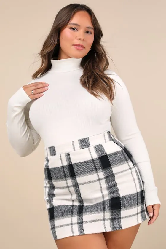 Mad for Plaid Black and White Plaid Mini Skirt sold by Lulus product image thumbnail 2