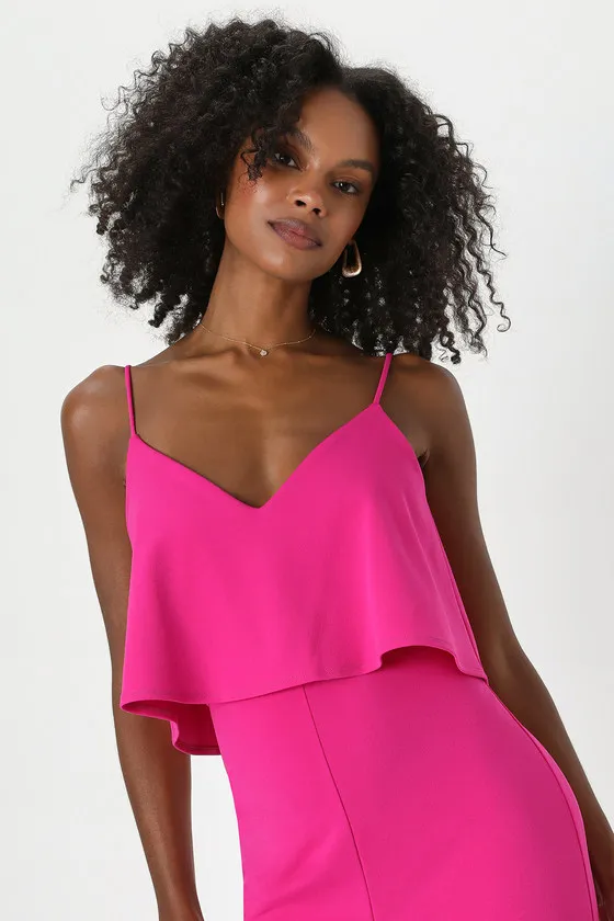 Make It a Date Magenta Sleeveless Wide-Leg Jumpsuit sold by Lulus product image thumbnail 3