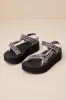 Flatform Universal Bandana Black Sandals sold by Lulus