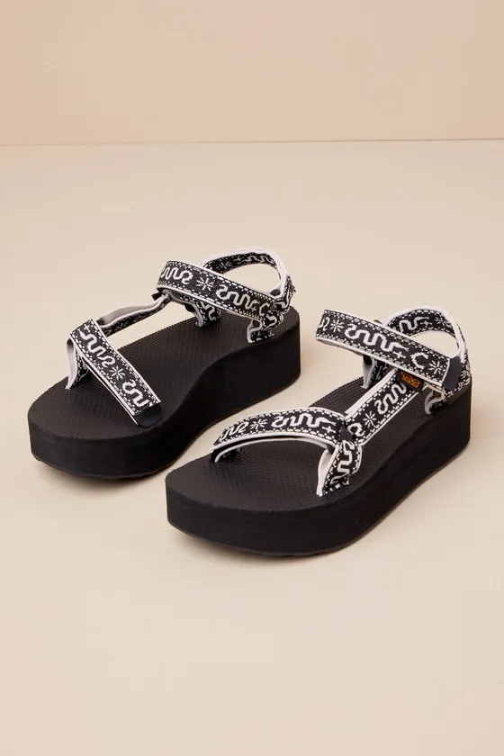 Flatform Universal Bandana Black Sandals sold by Lulus product image thumbnail 2