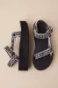 Flatform Universal Bandana Black Sandals sold by Lulus