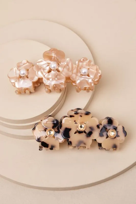 Moretta Multi Floral Hair Claw Clip Set sold by Lulus
