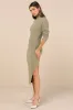 Irresistible Feelings Olive Fuzzy Knit Midi Sweater Dress sold by Lulus