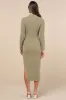 Irresistible Feelings Olive Fuzzy Knit Midi Sweater Dress sold by Lulus