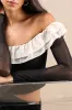 Extraordinary Flirt Black Mesh Ruffled Crop Top sold by Lulus