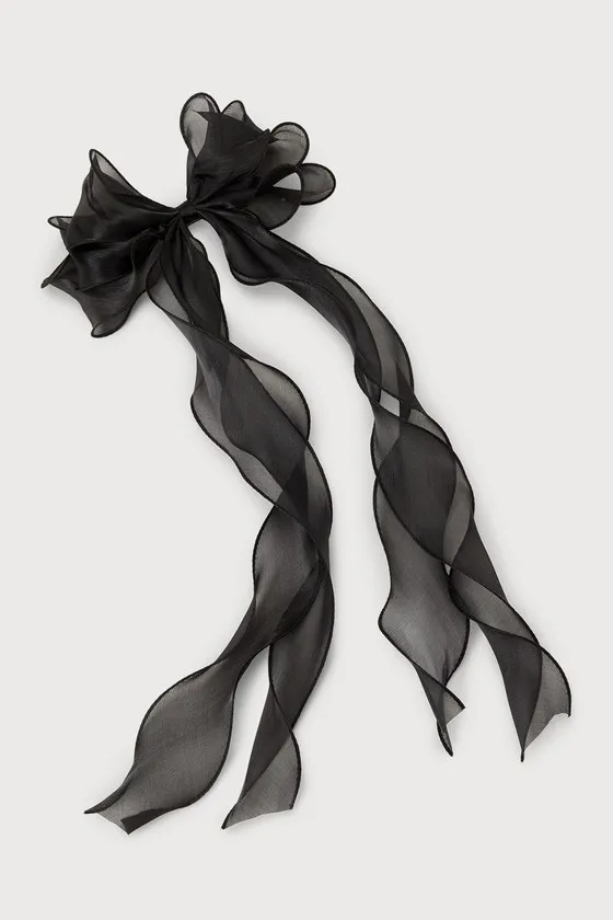 Dearest Charm Black Organza Oversized Bow sold by Lulus product image thumbnail 3
