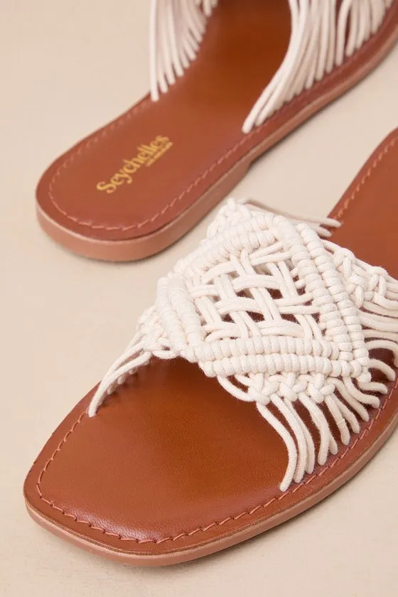 Mahogany Natural Crochet Slide Sandals sold by Lulus product image thumbnail 4