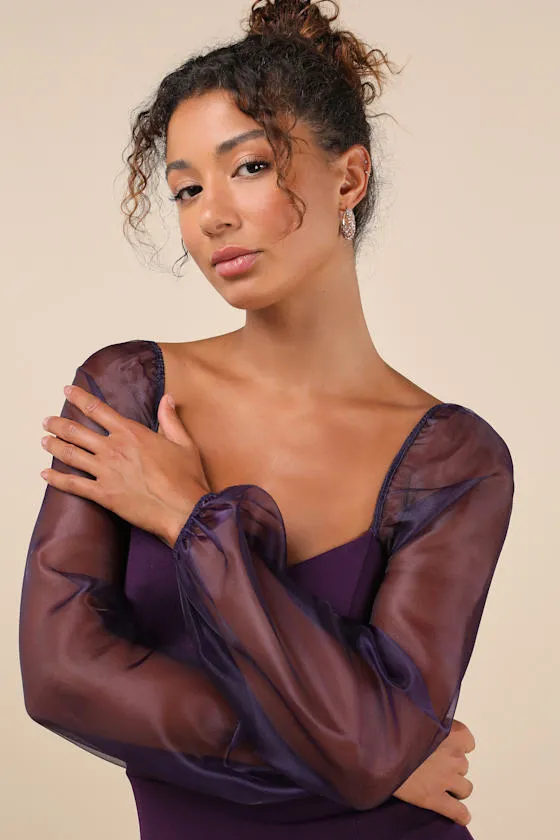 Sophisticated Aura Purple Long Sleeve Bodycon Mini Dress sold by Lulus product image thumbnail 4