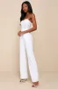 Positively Impressive White Lace Strapless Bustier Jumpsuit sold by Lulus