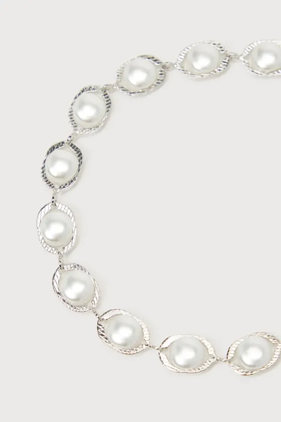 Undeniable Poise Silver Pearl Bracelet sold by Lulus product image thumbnail 2