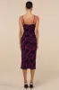 Decadent Flirt Purple Mesh Velvet Ruched Bodycon Midi Dress sold by Lulus