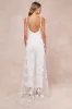Extreme Elegance White Mesh Floral Embroidered Cape Jumpsuit sold by Lulus
