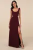 Captivating Charisma Plum Ruffled Cutout Tie-Back Maxi Dress sold by Lulus